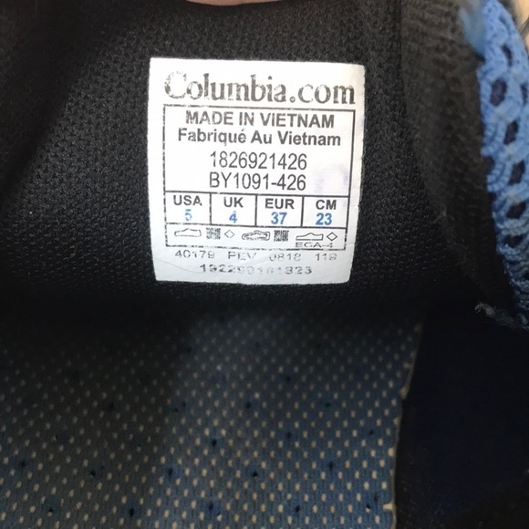 COLUMBIA Youth Drainmaker IV Boat Shoes blue yellow size 5 - Picture 8 of 8